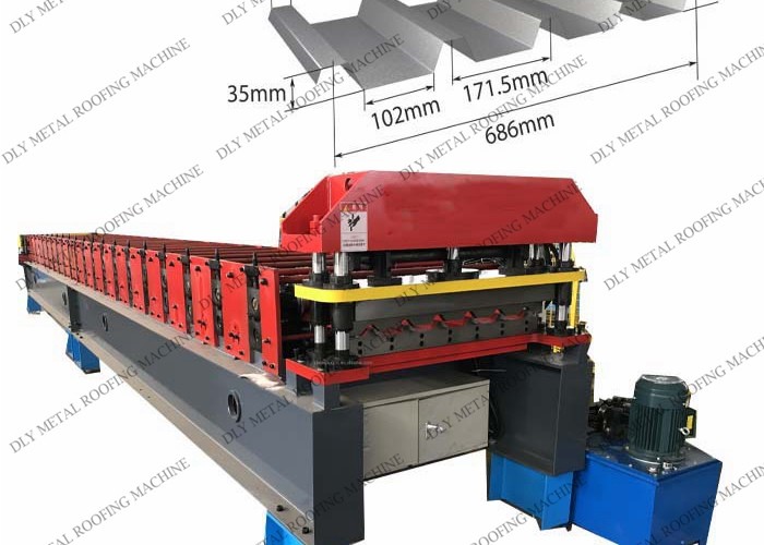Hydraulic Cutting 5.5kw Steel Roof Making Machine 6500mm Ag Panel Roll Former