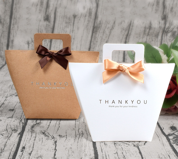 Bulk Festival Gift Brown Kraft Paper Bags For Food Snacks Packaging Shopping
