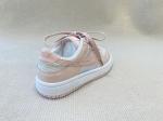 Women leather platform fashion sneakers with printing flowers
