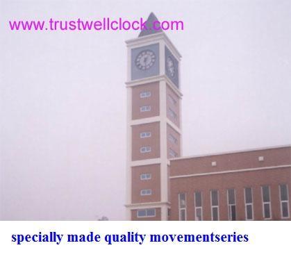 four faces tower building clocks-GOOD CLOCK YANTAI)TRUST-WELL CO LT. movement