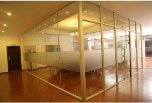 Quality Modern Aluminum Glass Office Partitions Easy Assembly Heat Insulation wholesale
