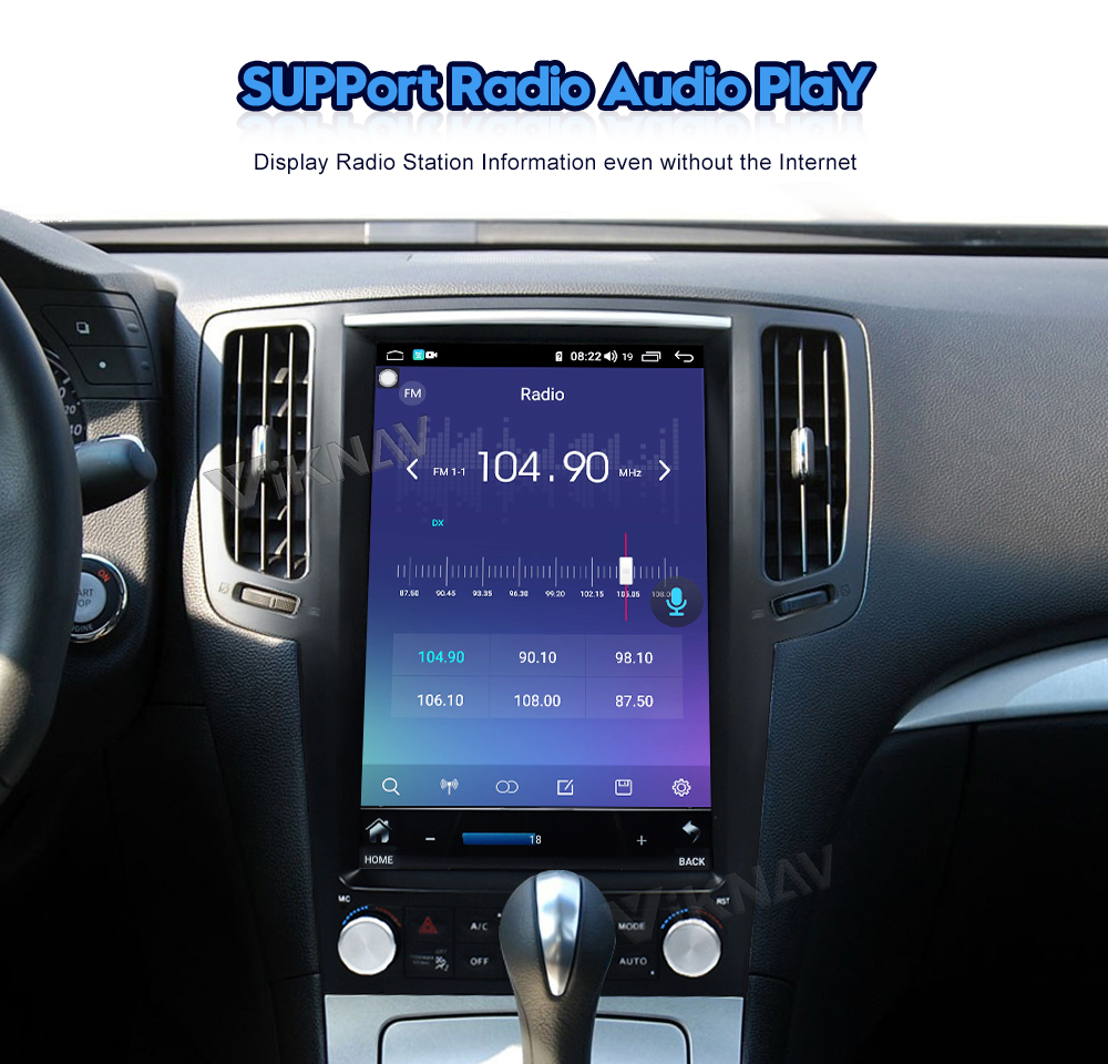 ABS 12.1inch Car Radio Multimedia Player For Infiniti G25 G37 2004-2015