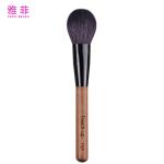 T07 OEM/ODM Logo Goat Natural Hair Powder Blush Makeup Brushes Copper Tube Wood