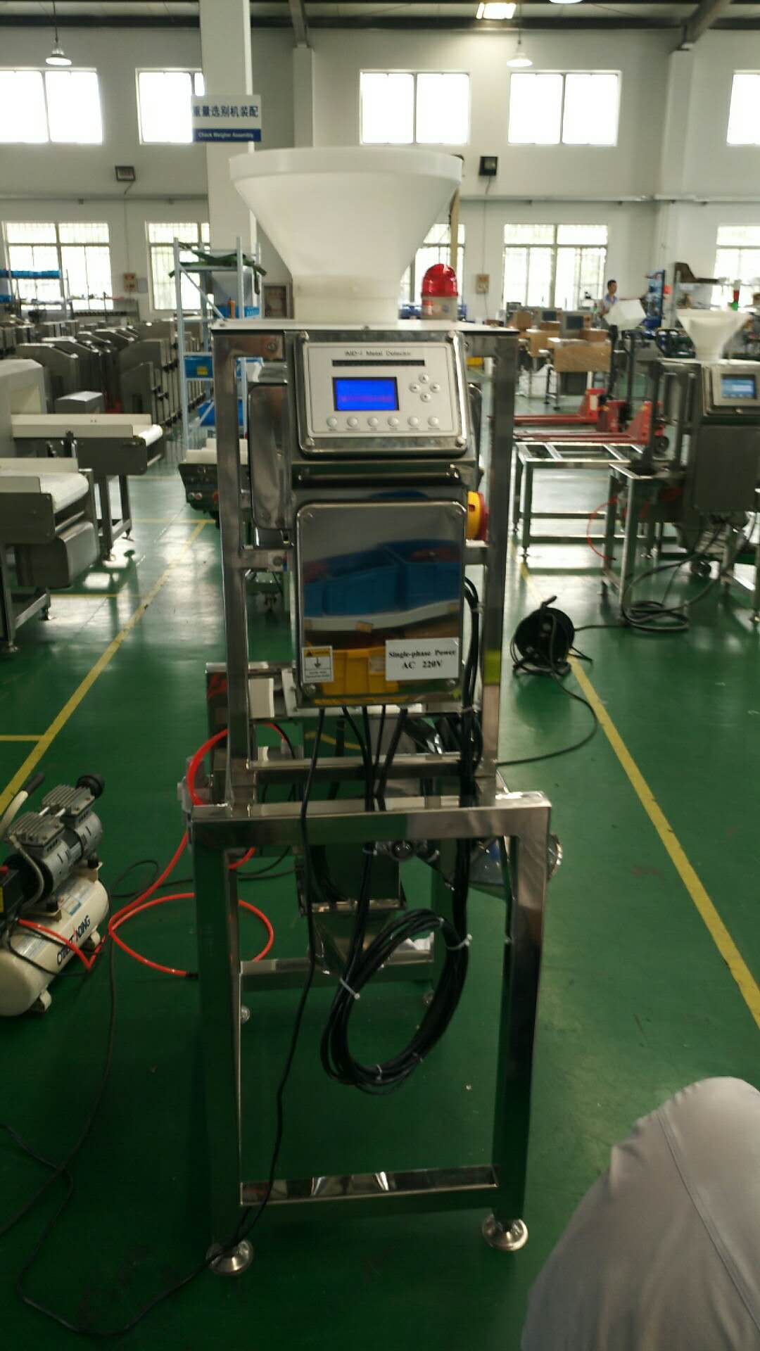 free fall(gravity model) metal detector for no-packed powder product inspection
