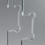 Customized Logo Elegant Single Frameless Hinged Glass Door for Bathroom and