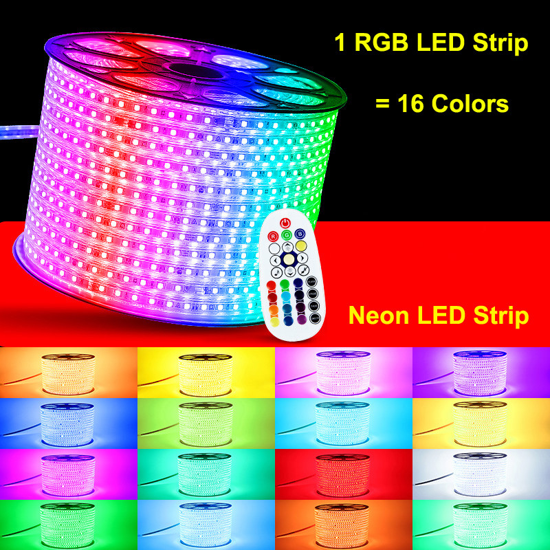 100m RGB Strip Light for Landscape Waterproof Warm White LED WiFi Remote Control DMX Compatible