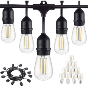 China 48FT 2W Hanging Vintage Light Bulb S14 Outdoor Bulb String Lights 120V 230V on sale