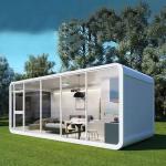 Apple Cabin House Sturdy Galvanized Steel Frame And Metal Carved Panel For