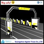 Spigot Finish Line Frame Lighting Gantry Systems Banner For Marathon Easy To
