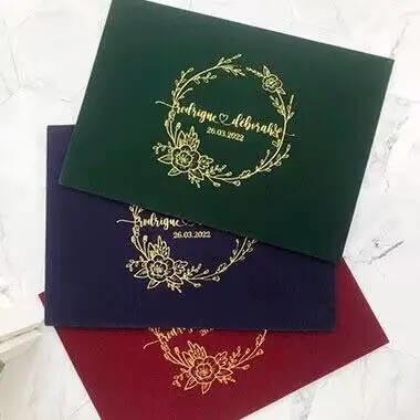 Luxury Small Wedding Invitation Thank You Gift Kraft Cardboard Custom Logo