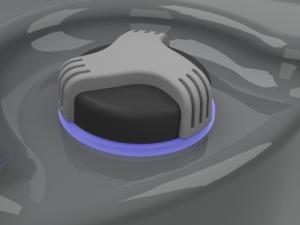 Quality 1 Inch LED Lighting Turn Hot Tub Diverter Dual Port , Spa Replacement Parts wholesale
