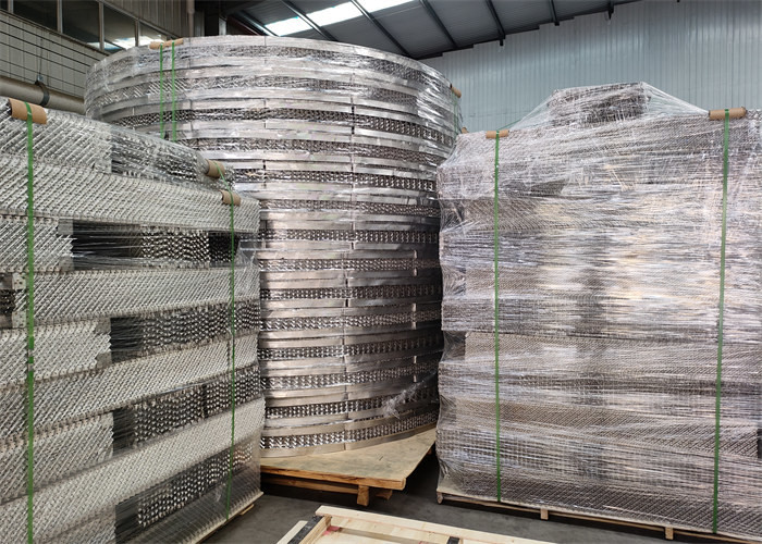 PTFE Filtered Metal Plastic Embedded Mesh Pad Mist Eliminator 144Kg/m3