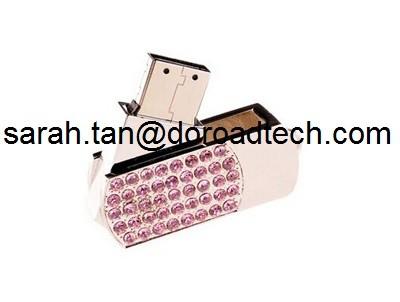 Novelty Diamond Swivel Promotional Gift High Quality Full Capacity USB Flash