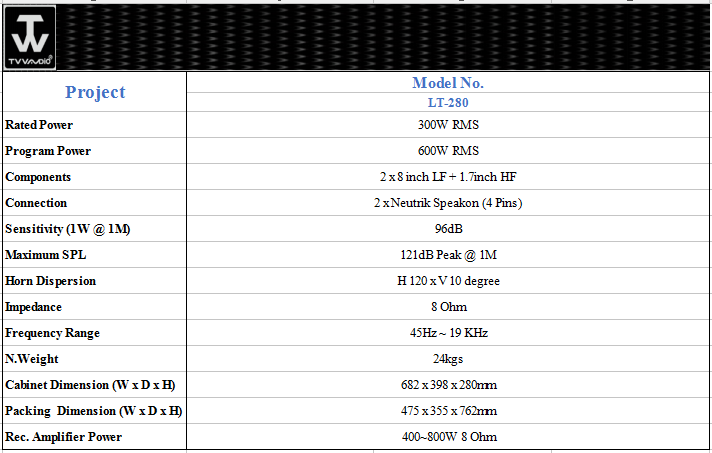 Line Array Speaker@ Active Passive 2-way Full Range Vertical Outdoor Powered Subwoofer Line Array Speaker Box LT-280