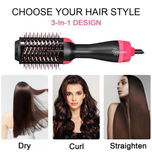Quality 1000W 110V 3in1 Hair Blow Dryer Brush Comb Hot Air Hair Dryer Straightener Hair Tool Beauty wholesale