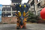 Silicone Rubber Realistic Animatronic Dinosaur Pentaceratops For Shopping Mall