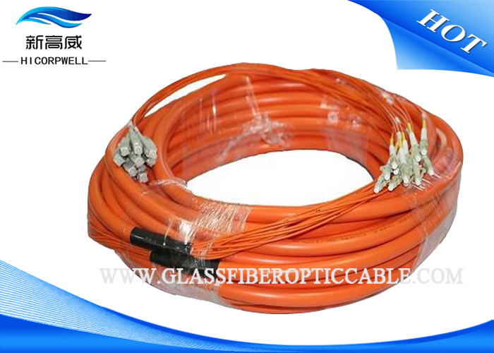 LC / UPC OM2 Duplex 3.0mm PVC Duplex Patch Cord , 3m / 5m LC FC SC ST SM Fiber Optic Cable