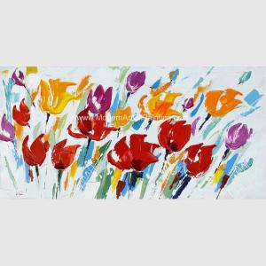 Quality Handmade Modern Art Oil Painting / Floral Oil Painting Wall Art For Coffee Store wholesale