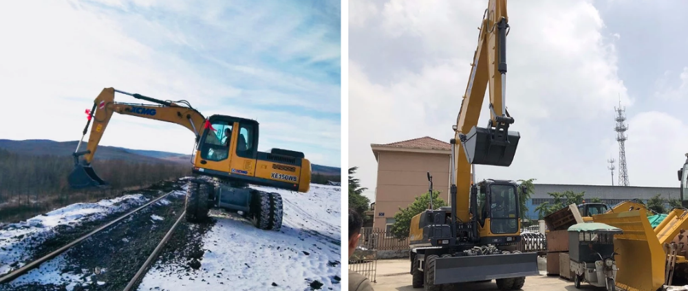 Mining Hydraulic Wheel Excavator Machine / Long Boom Excavator Dipper Arm
