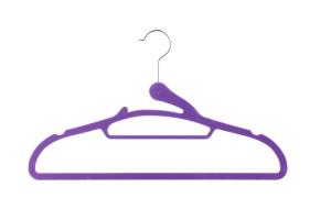 Quality Notched No Trace ABS Flock Velvet Anti Slip Hanger wholesale