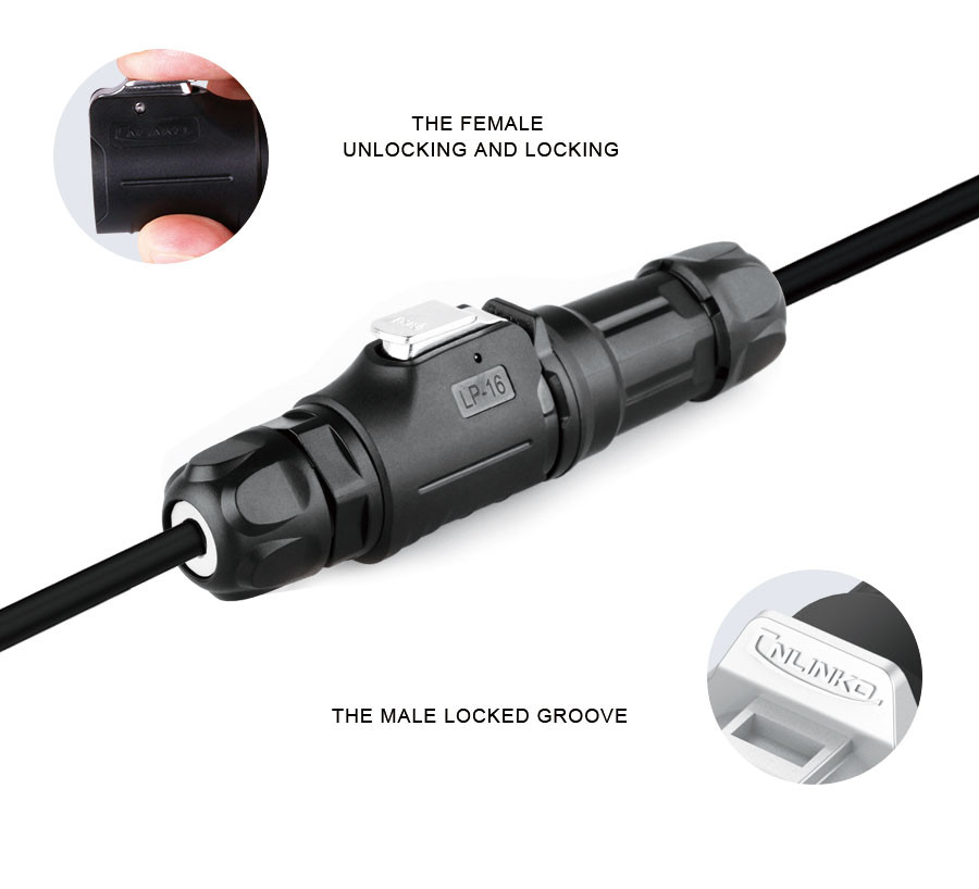Electronic Components Wiring 26-24 AWG Male Female Waterproof Cables Connectors Quick Plastic Electric 5PIN Connectors