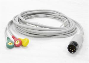 Quality Medical Ecg Lead Wires Cable , 5.0mm Dia Ecg Patient Lead Shielded Cable wholesale