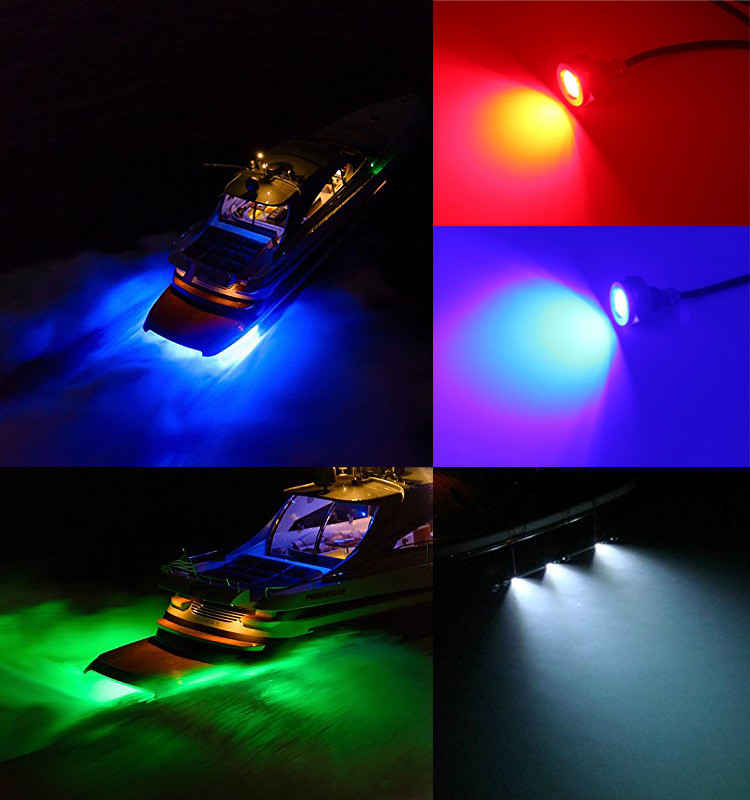 Waterproof IP68 27W Underwater LED Boat Lights