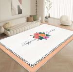 Creamy Imitation Cashmere Living Room Floor Carpets North European