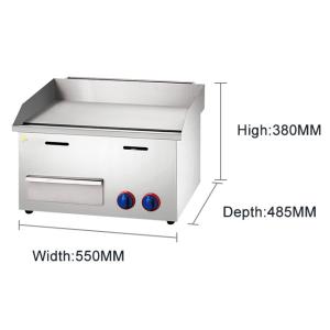 Quality Commercial 11.7kw Gas Griddle LPG/2800Pa Chinese Cooking Equipment 32kg Weight wholesale