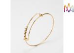 SS304 Twisted Expandable Movable Bead Womens Engraved Bracelets