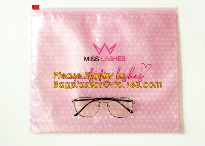 Cosmetic Pink Slider Padded Bag/Silver k Bag With Bubble,Padded Envelopes Cheap Aluminium Foil k Holographic