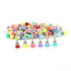 Quality Small Colorful Dental Polishing Handpiece Nylon Flat Polishing Prophy Brushes wholesale