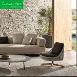 Garden Sofa Set Wood Chair Rattan Modern Sofa for Hotel Restaurant Banquet Home