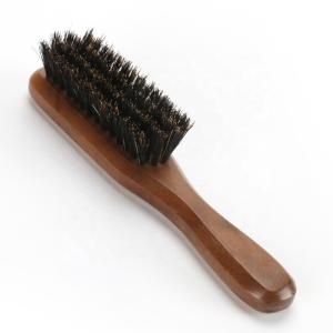 Quality Boar Bristle Beard Brush Comb Set Black Color Wood Material for Men Beard Hair Grooming wholesale