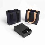350gsm Cardboard Thank You Bulk Black Paper Bags Medium White Gift Bags for