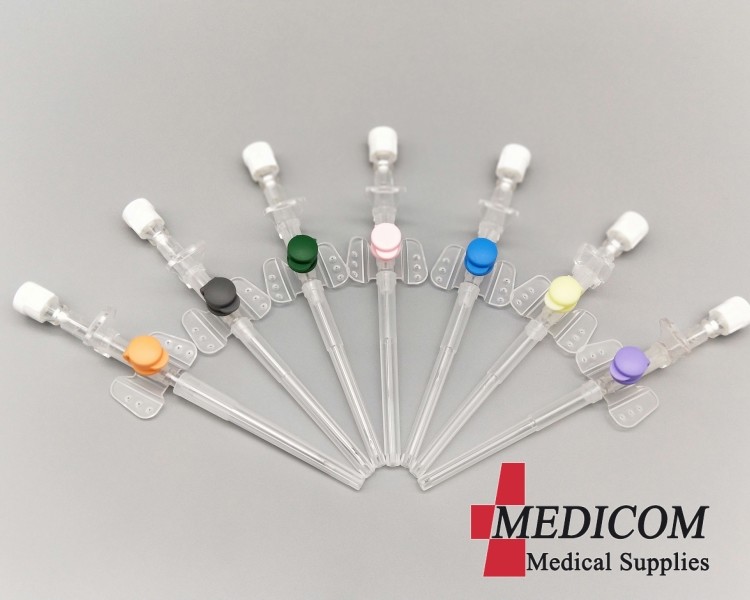 factory price iv cannula catheter with injection port and wings 14G 16G 18G 20G 22G 24G 26G sterile by eo gas