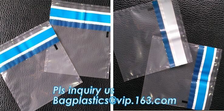 Opaque Tamper Evident Sealing Plastic Bank Money Steb Security Bag / Custom Self Adhesive Plastic Courier Bag, bagease