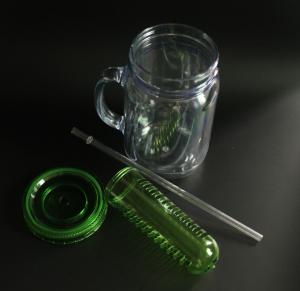 Quality 600ml mason jar with straw/double wall tumbler wholesale