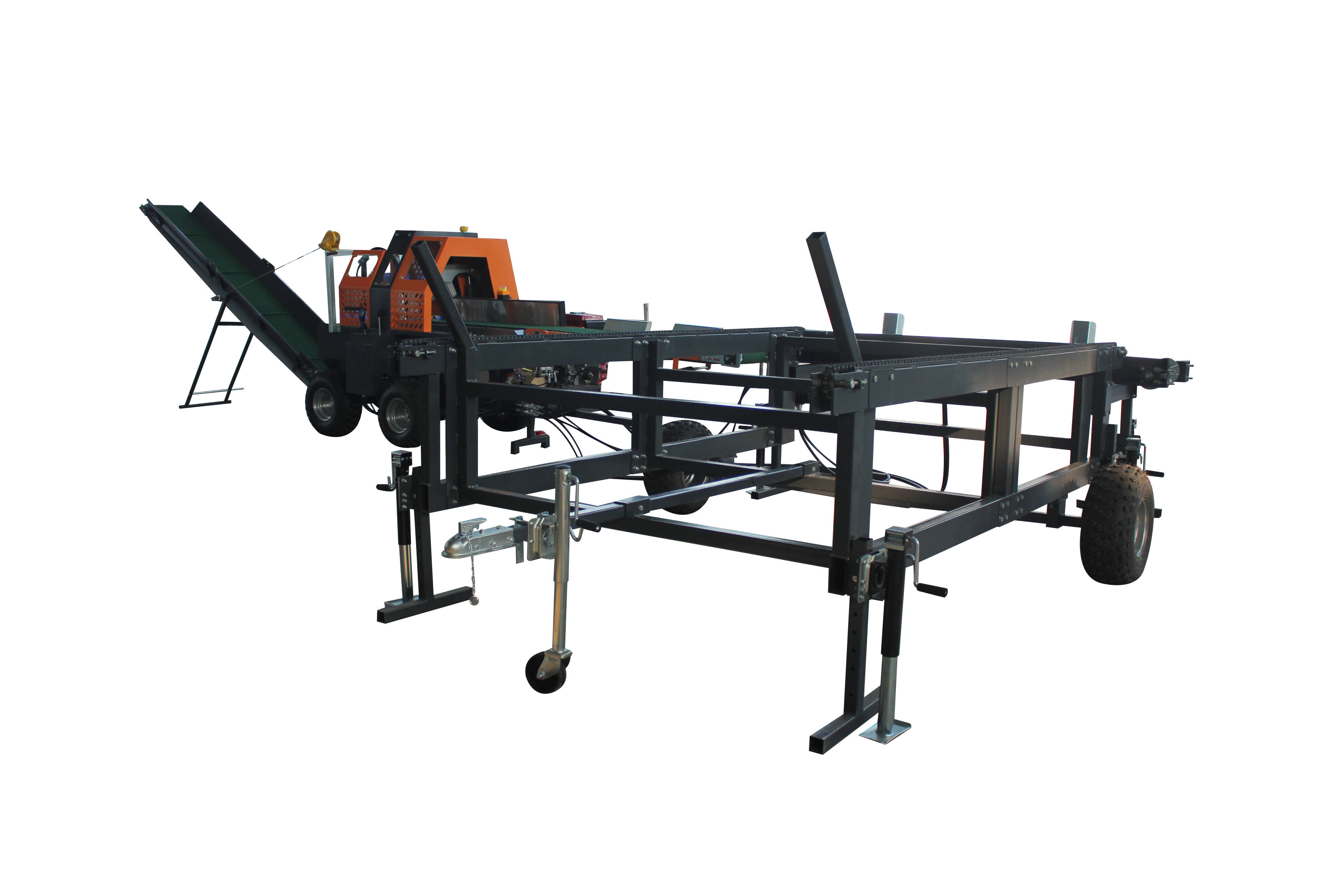 Home Firewood Processor JIERUI CE Approved Horizontal Fast Log Splitter with Chainsaw