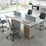 Four-Person Working Position with Movable Auxiliary Cabinet Customization