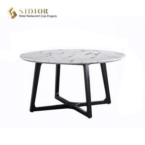 Quality ECO Friendly Large Round Marble Dining Table white SGS Standard wholesale