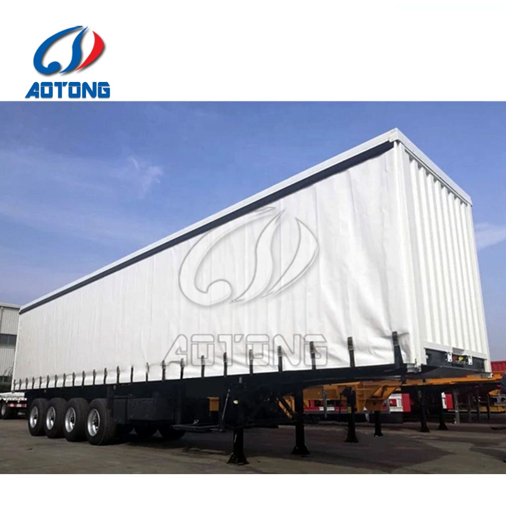 Steel Semi-Trailer 40ft 45ft Curtain Side Truck Trailers for Russia Market Van Type