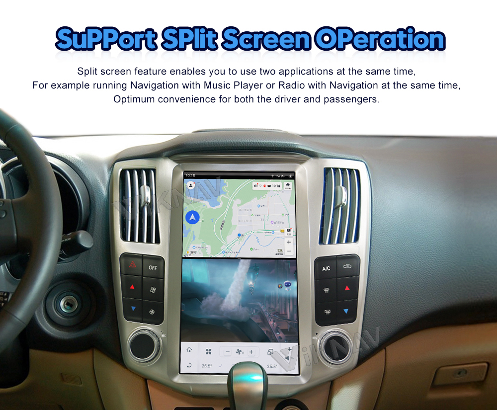 12.1 Inch Full Screen Android Car Radio For Lexus RX RX300 RX330 RX350 RX400H