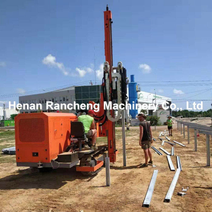 20 - 100m Depth Crawler Hydraulic Solar Pile Driver With 7000N.M Torque
