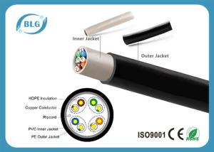 Quality Durable Outdoor Category 6 Ethernet Cable 8 Cores Full Copper 1000FT Single PE Jacket wholesale