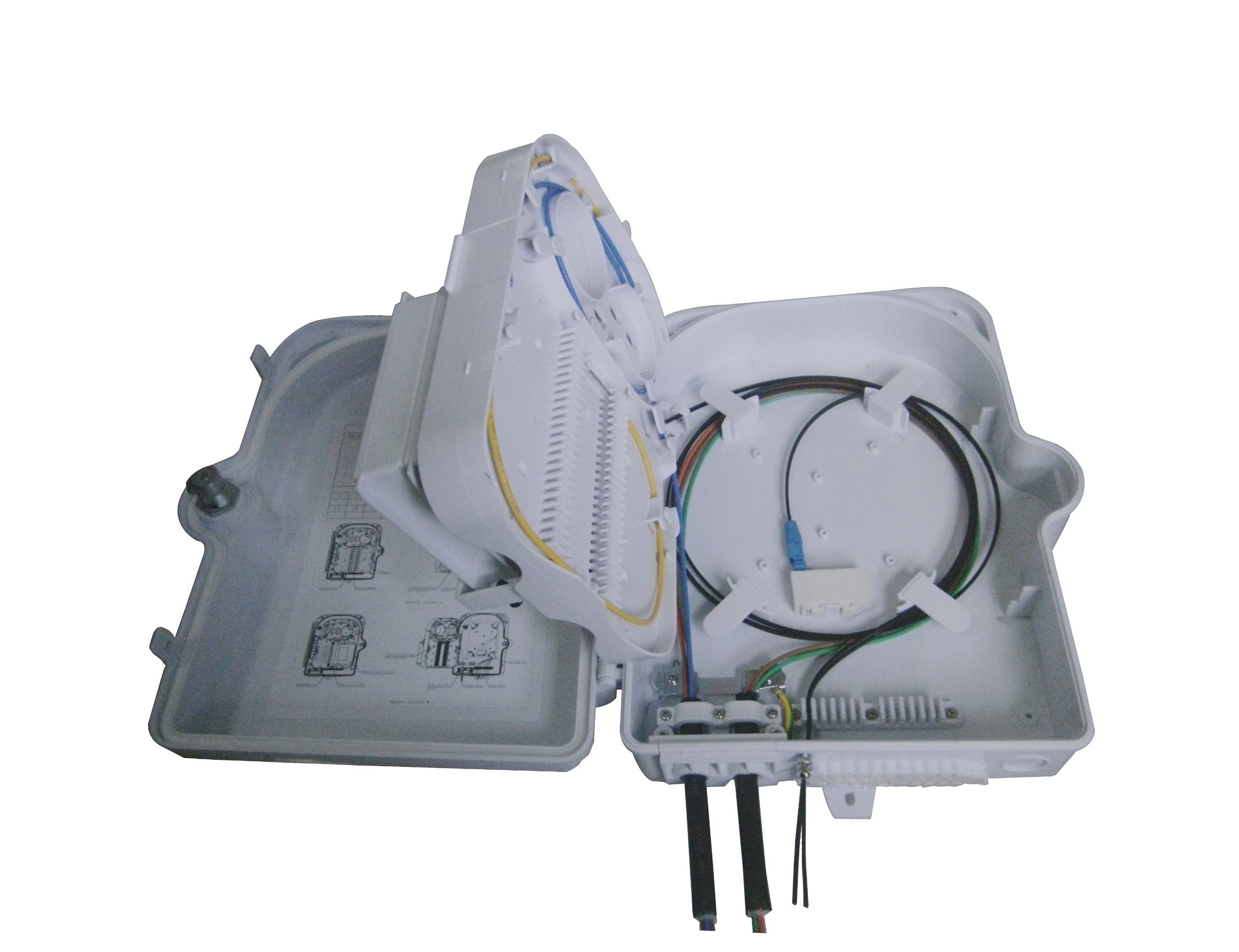 2x16 PLC CATV FTTH Fiber Termination Box 24 Cores Outdoor