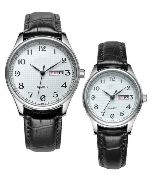 Waterproof Bottom Cover Men'S Analog Quartz Watch Leather Strap Couple Quartz