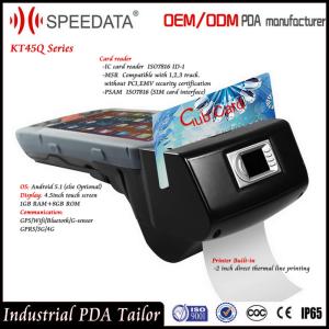 Quality Mobile Android Barcode Scanner Device , Fingerprint Handheld Barcode Printer wholesale