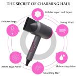 Negative Ionic Technology FCC Approve 90mm Hair Blow Dryer Home Use