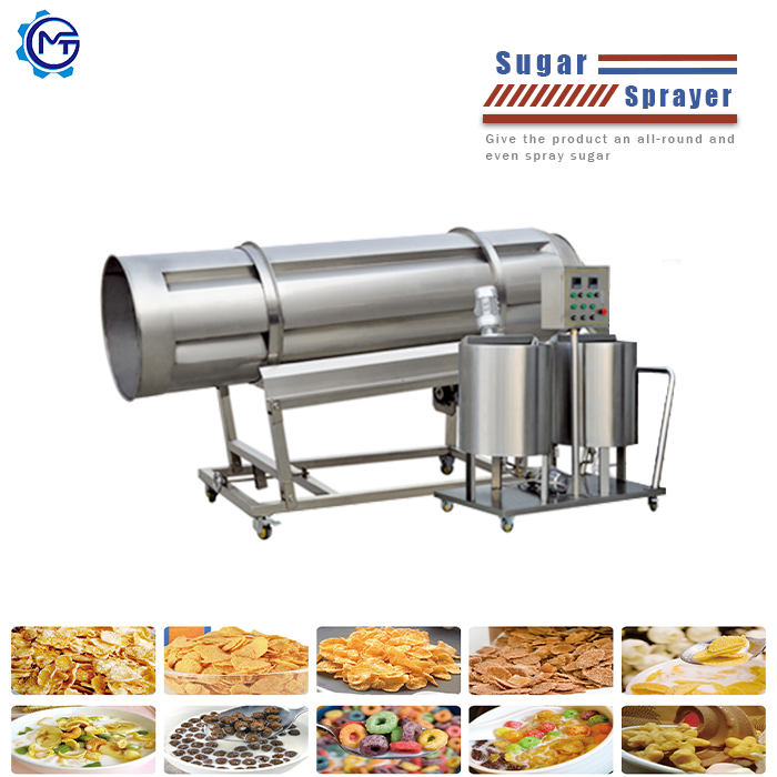 Stainless Steel Breakfast Cereal Production Line Corn Flakes Making Machine